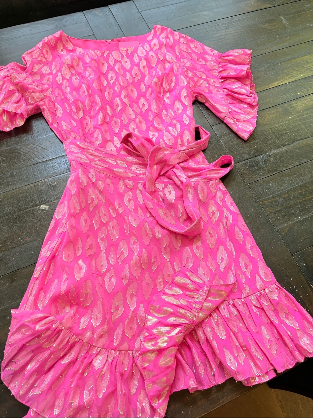 Lilly Pulitzer Hot Pink Metallic Mini Dress